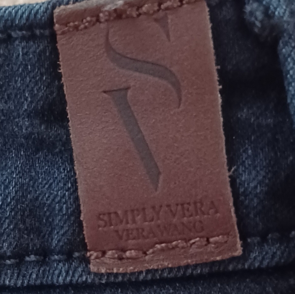 Simply Vera Vera Wang Denim sz 0 Skinny Mid-Rise Dark Blue Jeans - Picture 12 of 13
